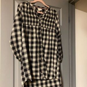 Knox Rose Black and White Checkered Tubic dress western casual country concert